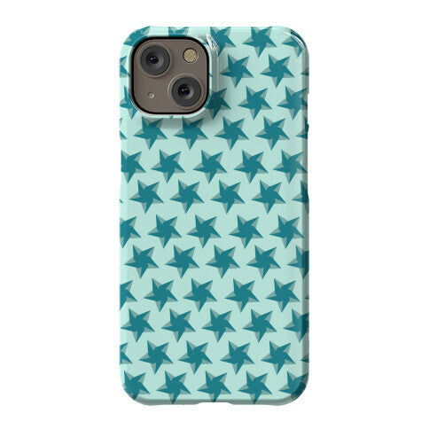 Teal Star Pattern Phone Case